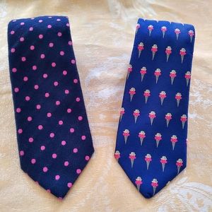 Duo of Thomas PINK Ties